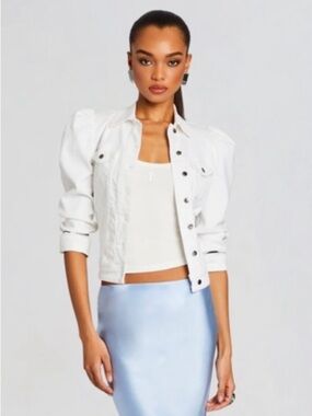 Retrofete Ada Denim Jacket in Vintage White Size XS
